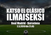 Livestream: La Liga -kauden toinen El Clásico 2.3. suorana ja ilmaiseksi – joukkueuutiset ja aiemmat tulokset Livestream: Real Madrid -Barcelona 2.3. El Clásico