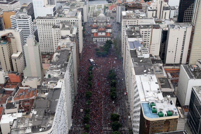 Flamengo Celebrates Winning the Copa CONMEBOL Libertadores 2019 Around Rio de Janeiro